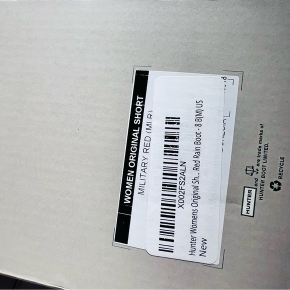 Hunter NEW IN BOX Original Short Military Red Rain Boots Size 8 - Picture 7 of 7